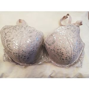 Metallic Lace Bra